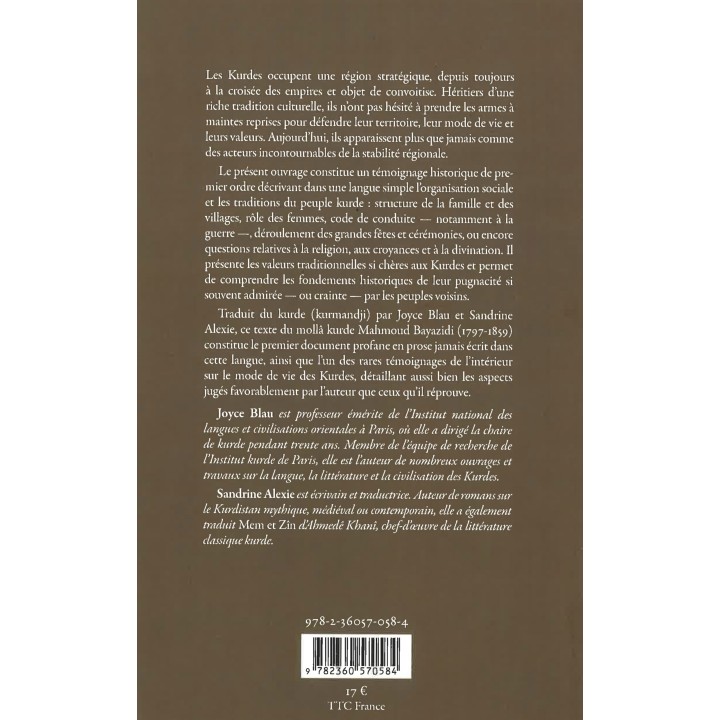 Us et coutumes des Kurdes - Mahmoud Bayazidi