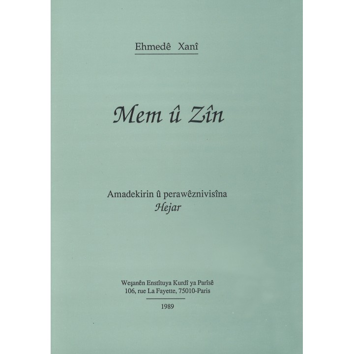Mem û Zîn - Ehmedê Xanî