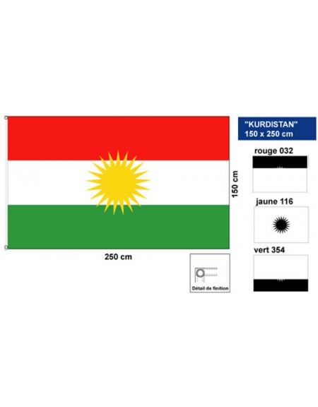 Flag of Kurdistan - 250x150cm