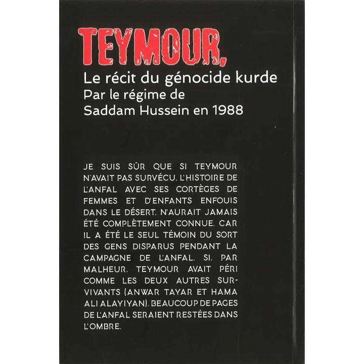 Teymour, le récit du génocide kurde par régime de Saddam Hussein en 1988